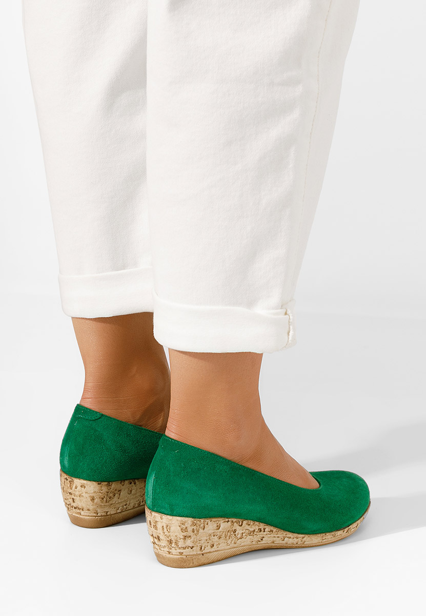 Обувки на платформа Sonia зелен