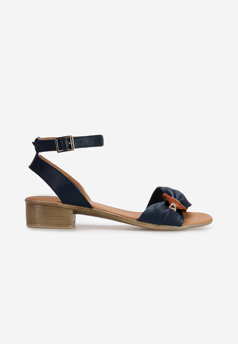 Cандали естествена кожа Vestina военно син