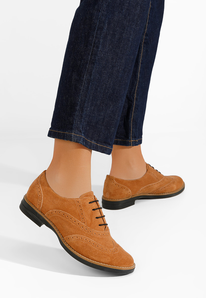 Дамски обувки brogue Emily камел