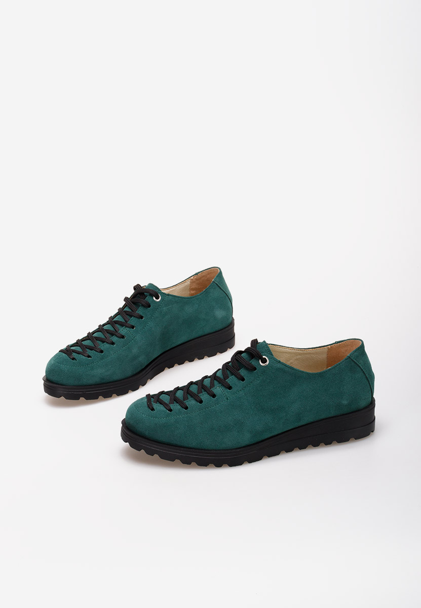 Ежедневни обувки естествена кожа Modeva зелен