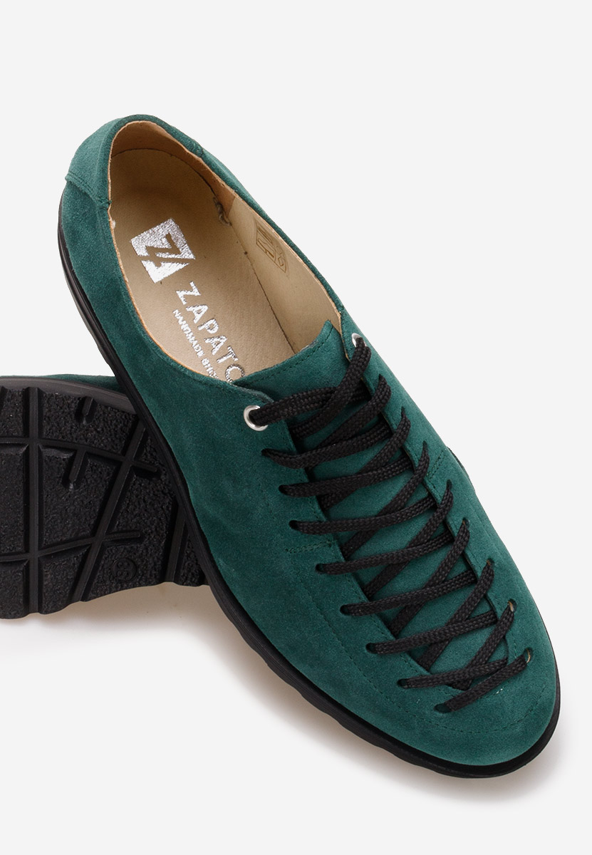 Ежедневни обувки естествена кожа Modeva зелен