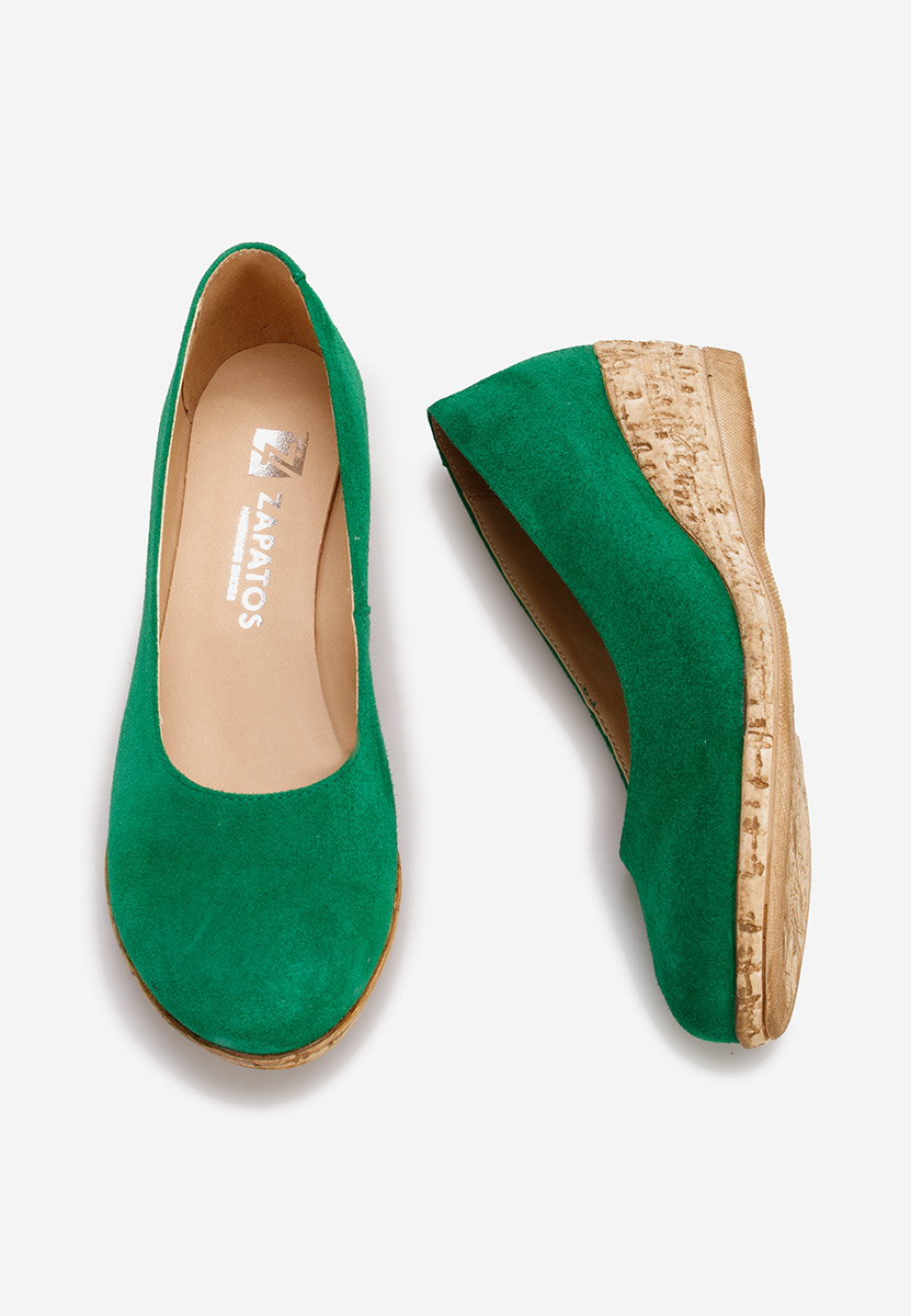 Обувки на платформа Sonia зелен