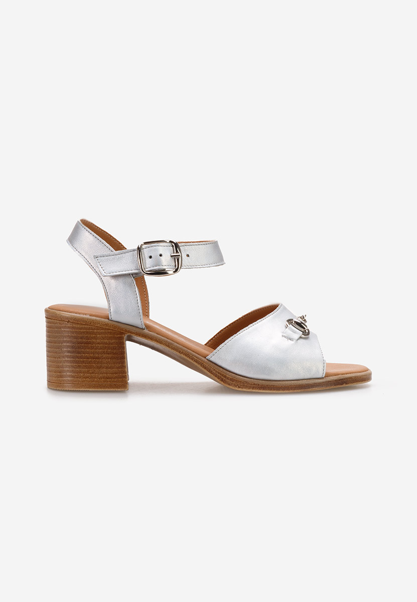 Cандали естествена кожа Deandra сив