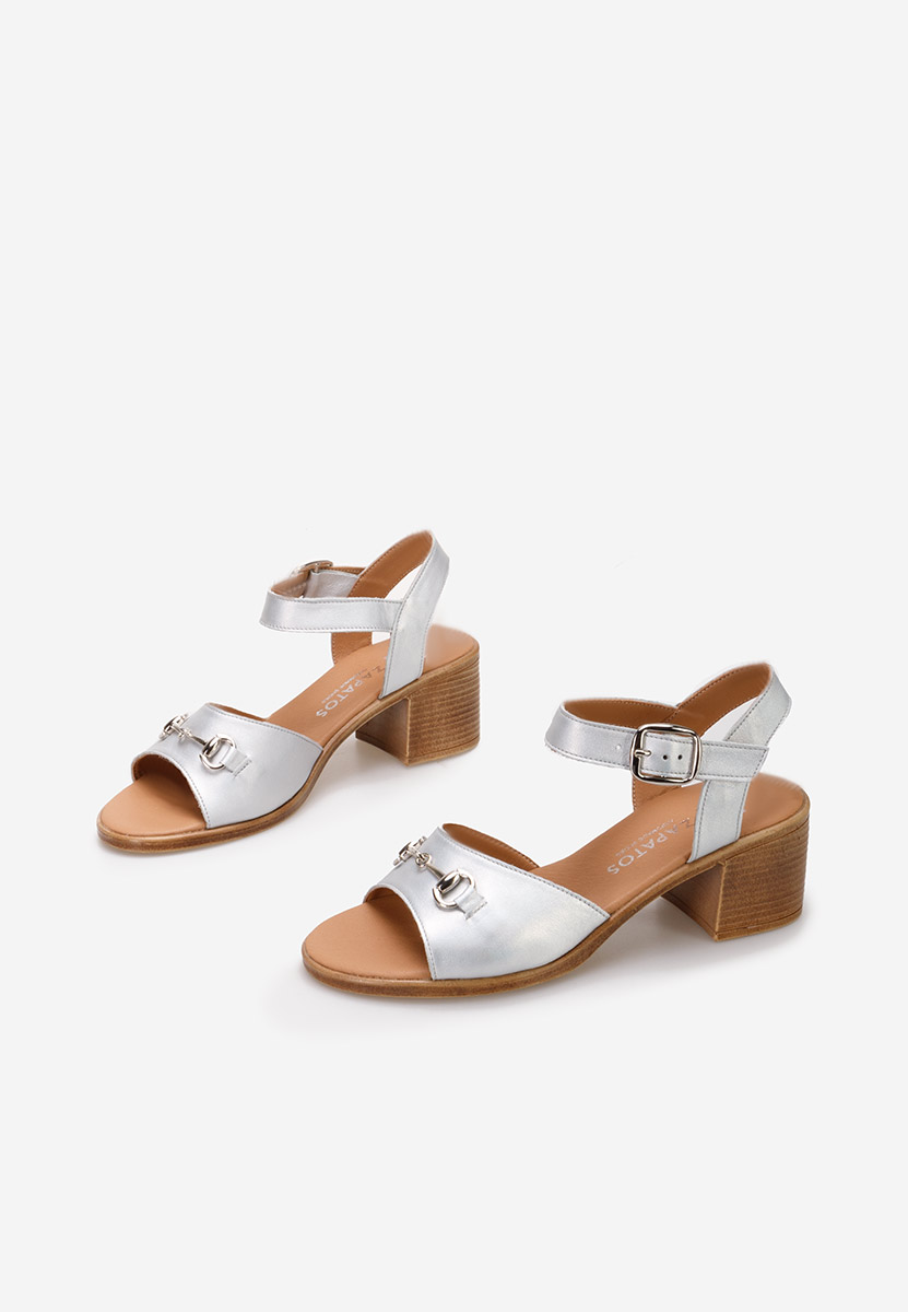 Cандали естествена кожа Deandra сив