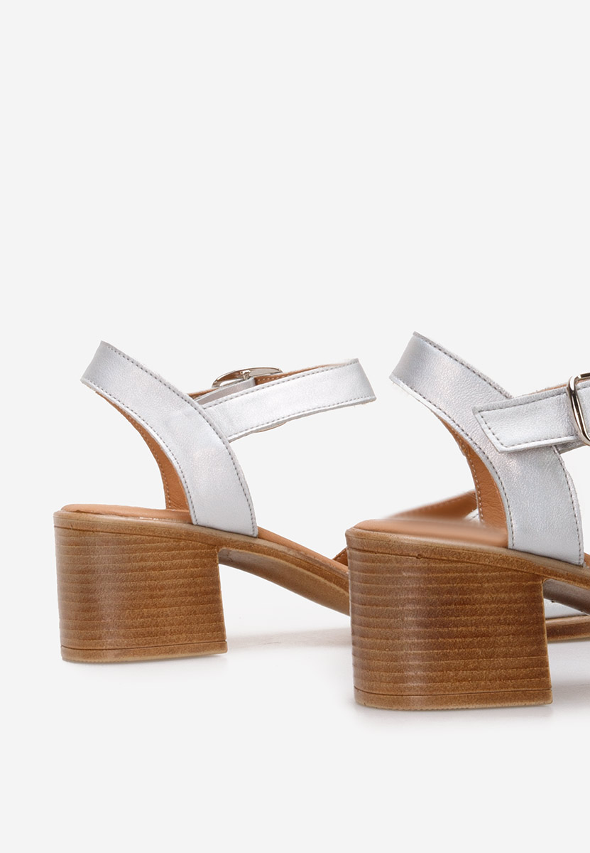 Cандали естествена кожа Deandra сив