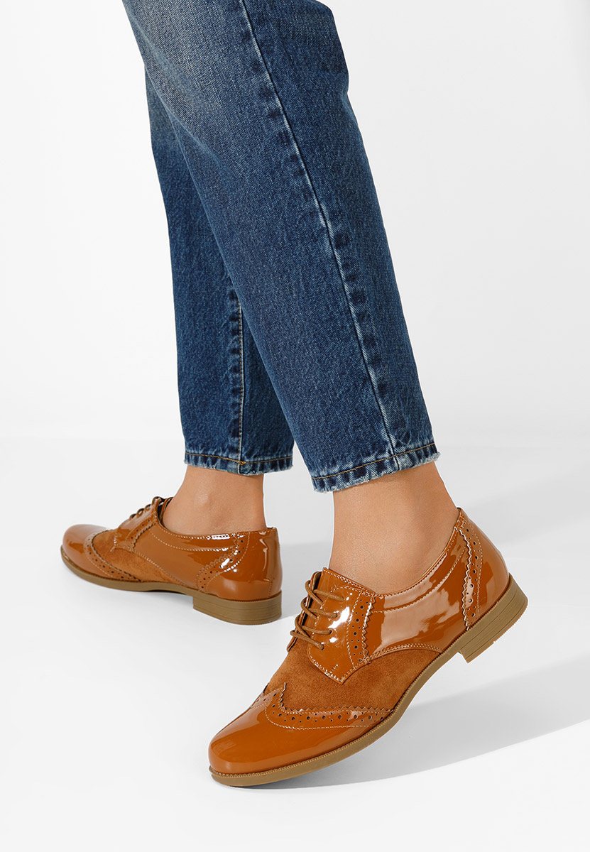 Дамски обувки oxford Bakera камел