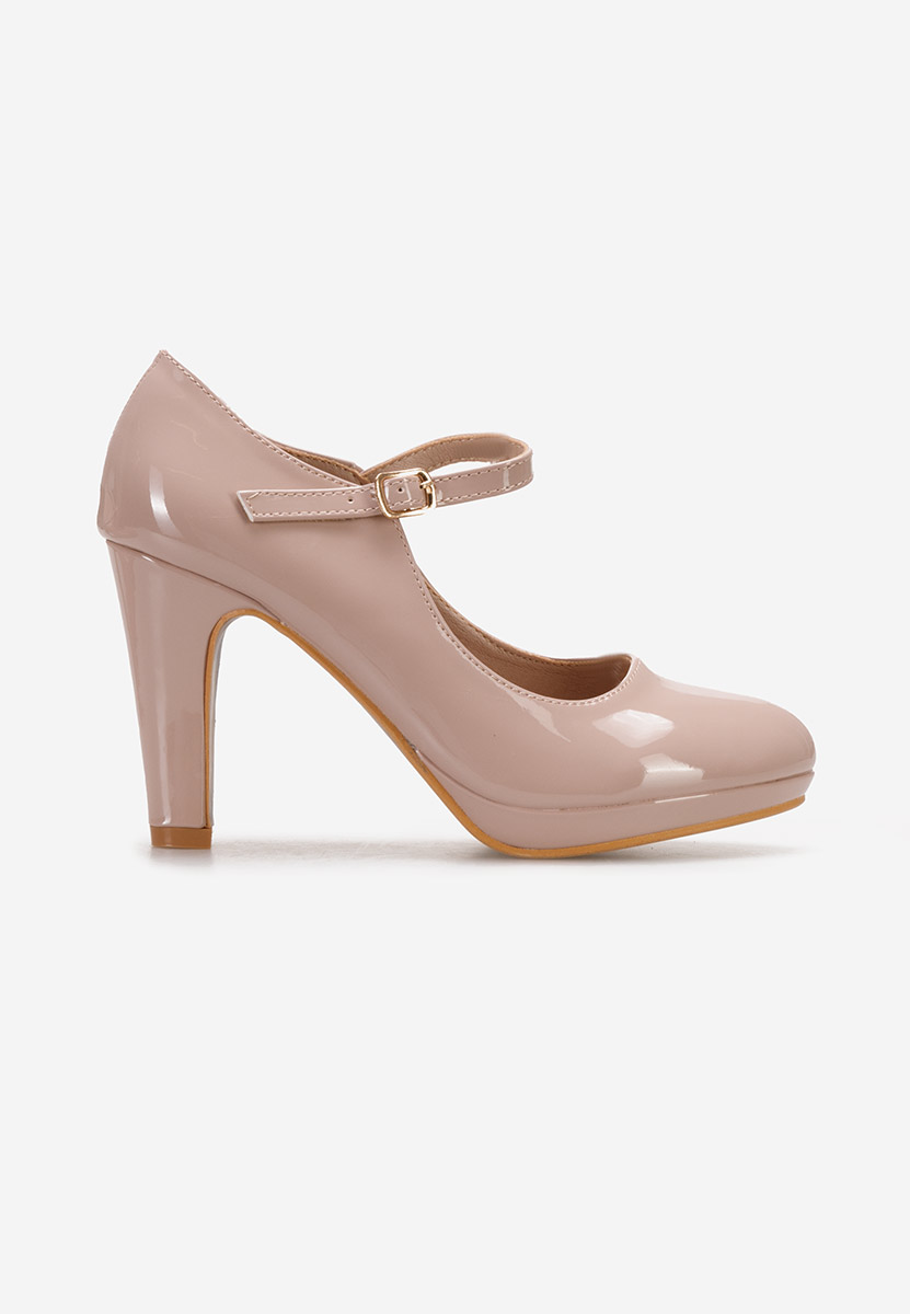 Обувки на ток Donatella бежов