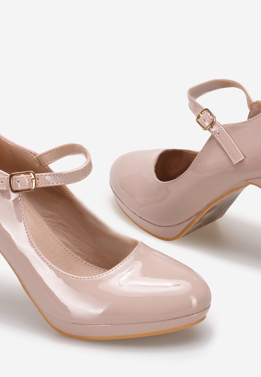 Обувки на ток Donatella бежов