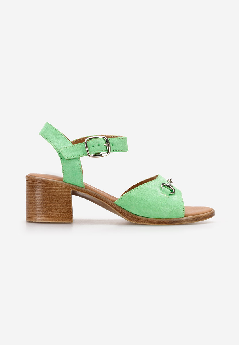 Cандали естествена кожа Deandra V2 зелен