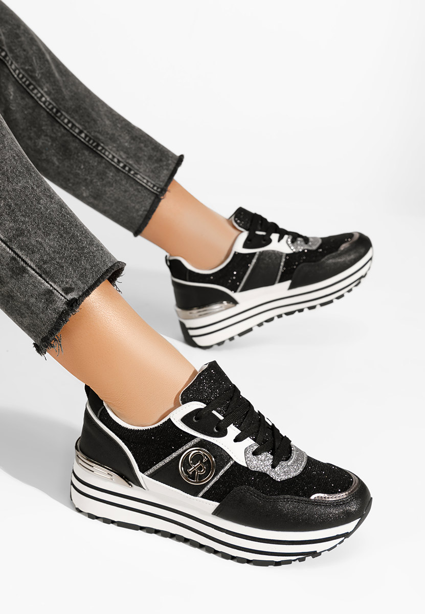 Cникърси на платформа Lamisia черни