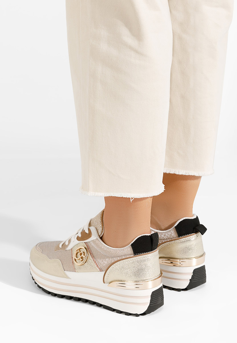Cникърси на платформа Lamisia златен