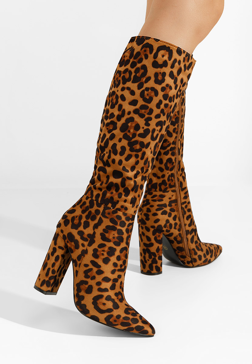 Чизми на ток Zentha леопарди