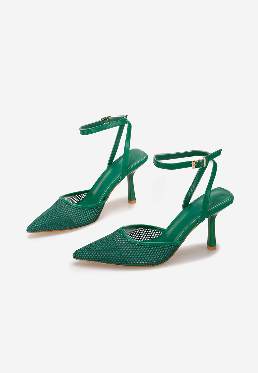 Обувки стилето Adesia зелен