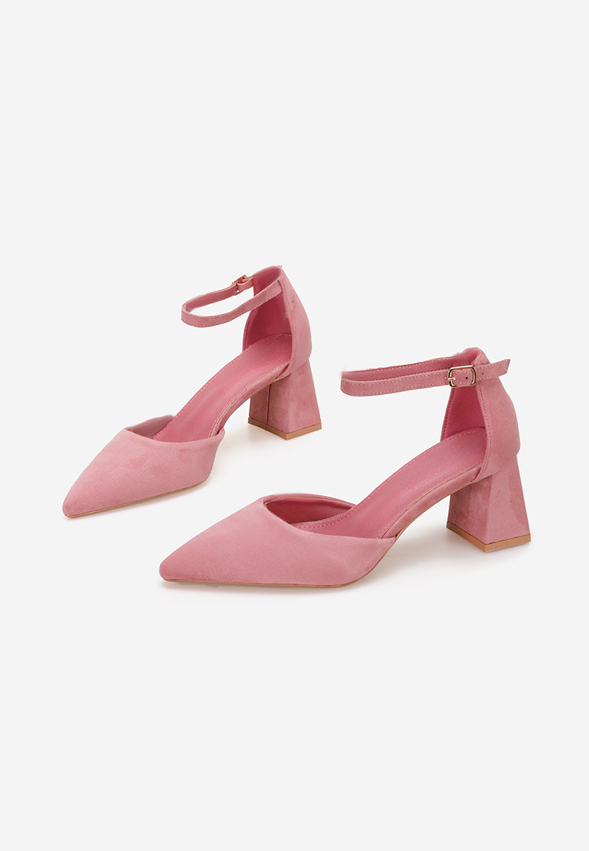 Oбувки с дебел ток Sambria розов