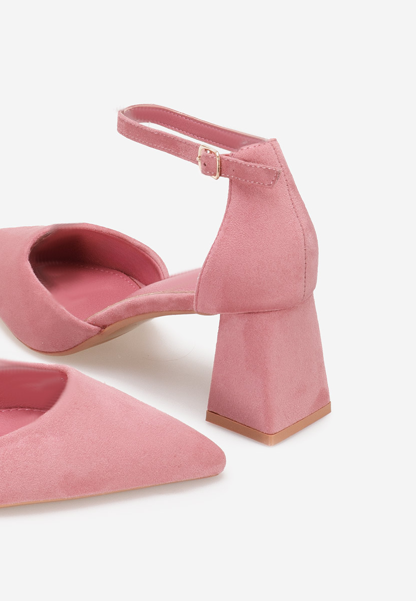 Oбувки с дебел ток Sambria розов