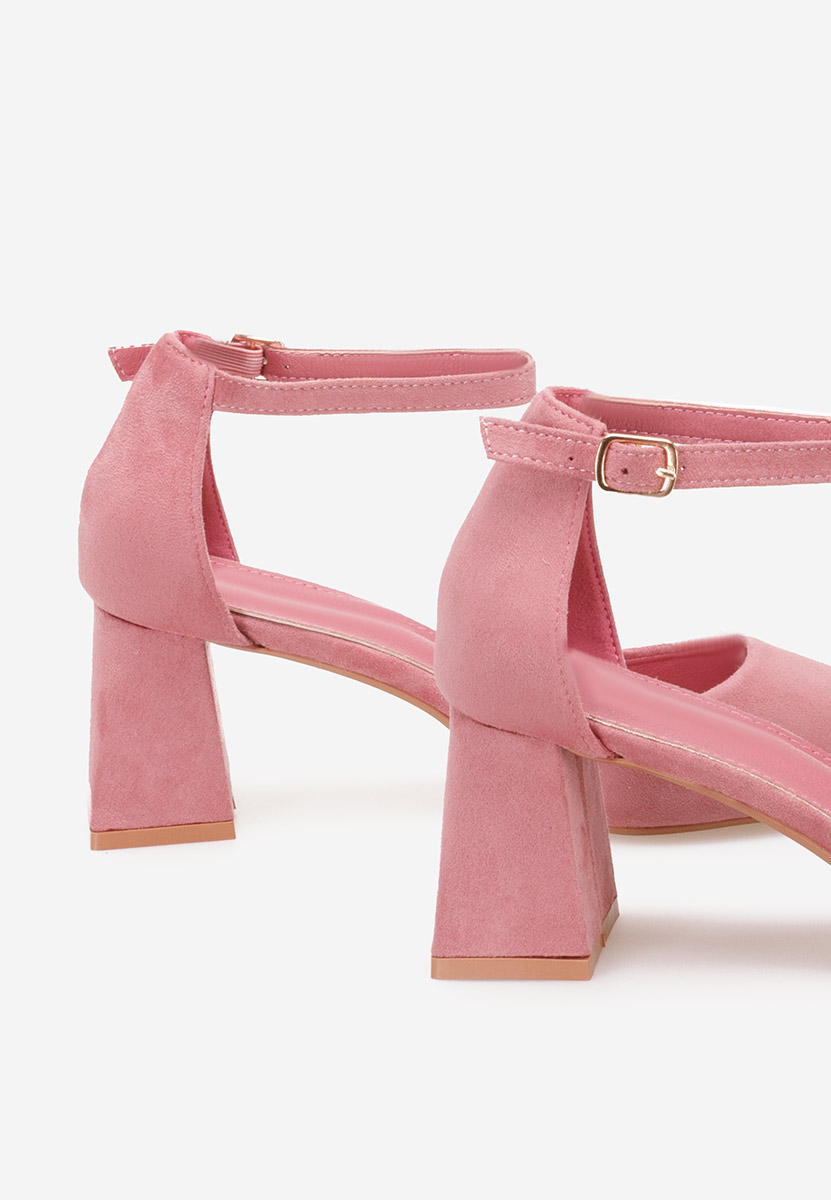 Oбувки с дебел ток Sambria розов