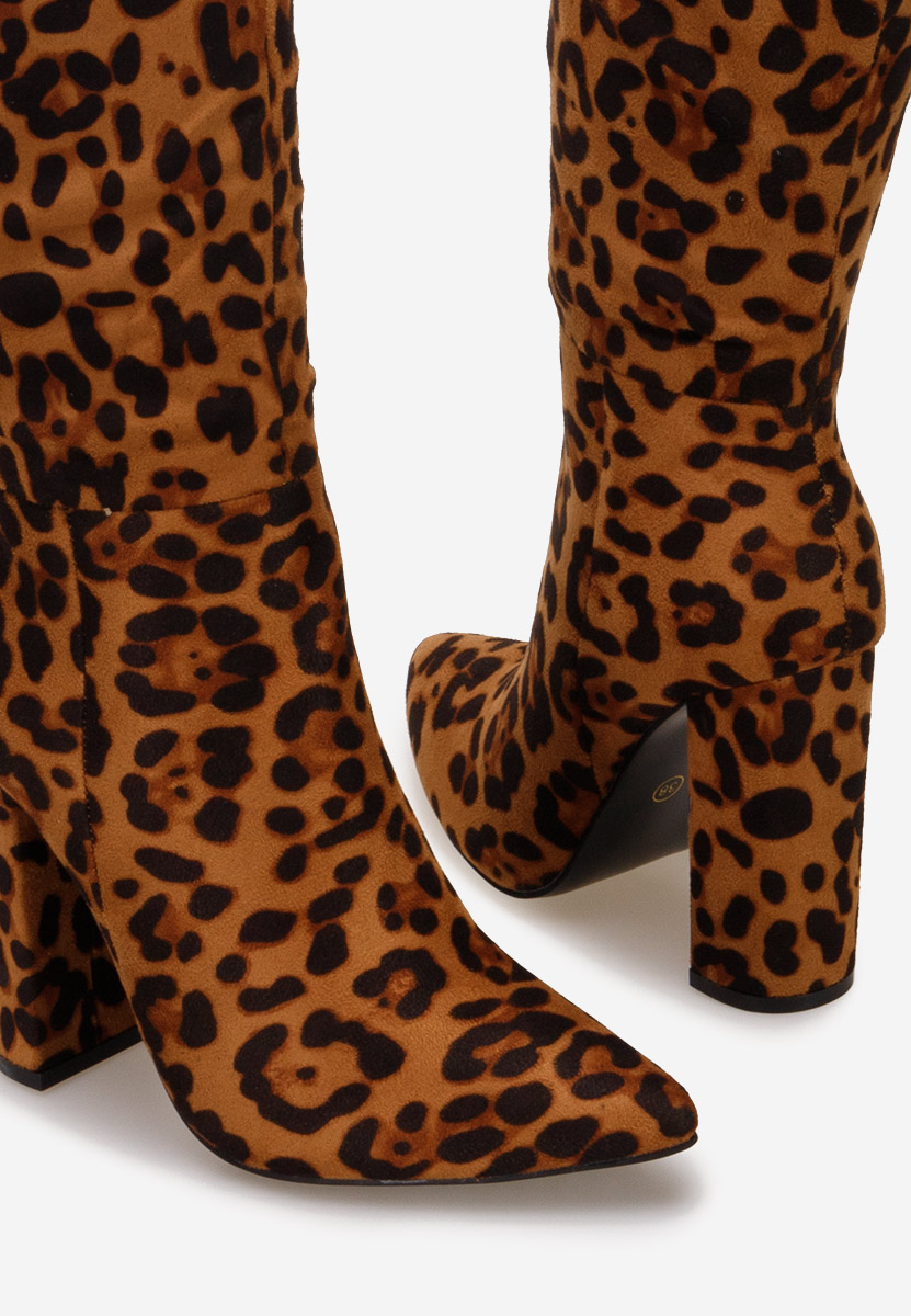 Чизми на ток Zentha леопарди