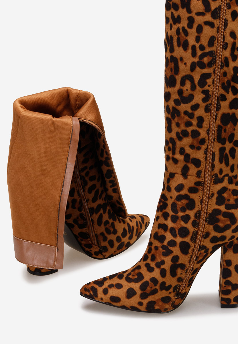 Чизми на ток Zentha леопарди