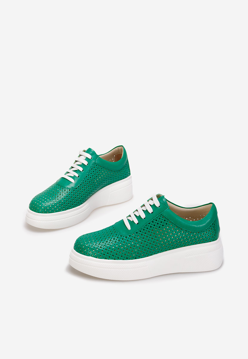 Ежедневни обувки естествена кожа Dakota зелен