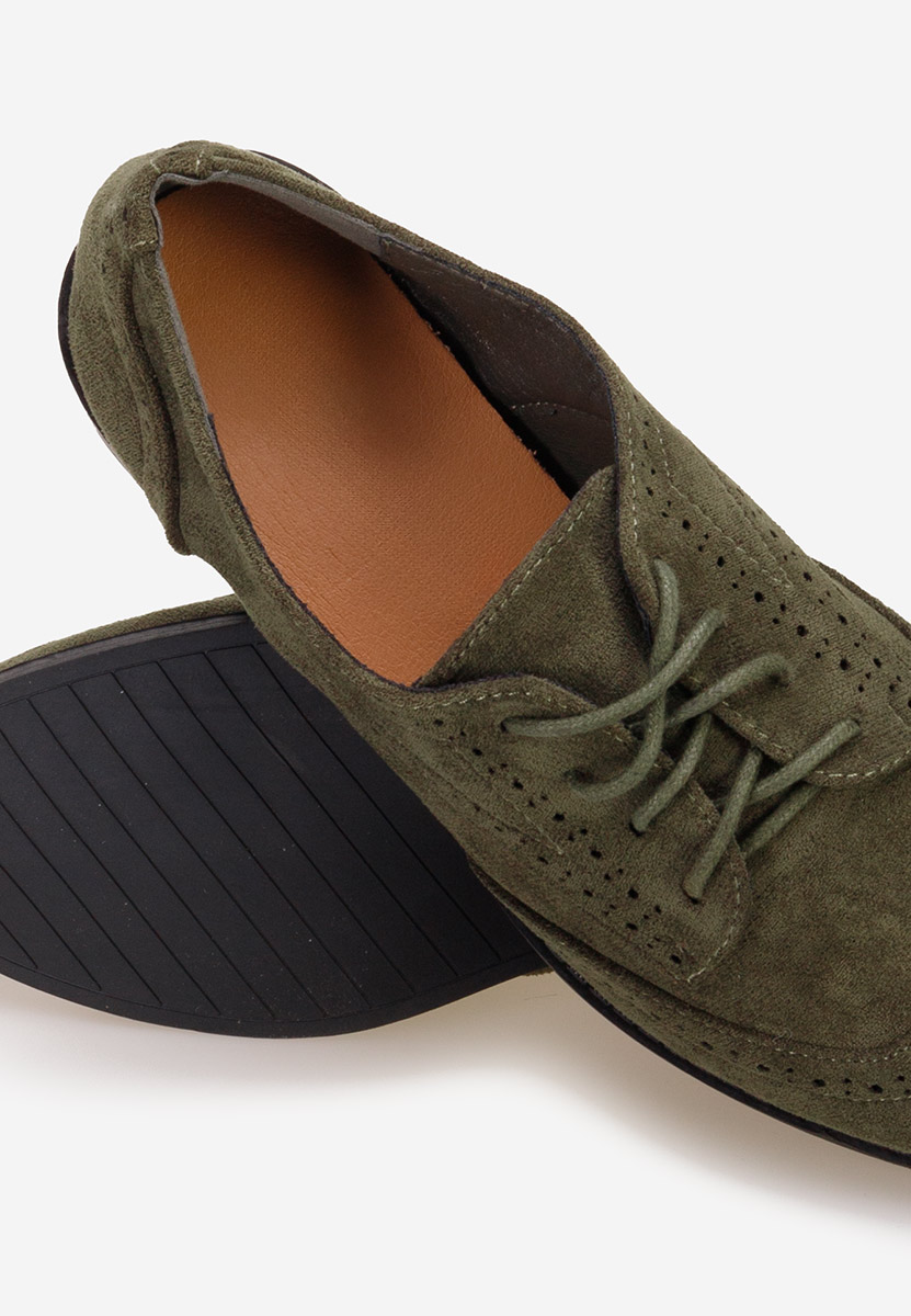 Дамски обувки brogue Rumelia зелен