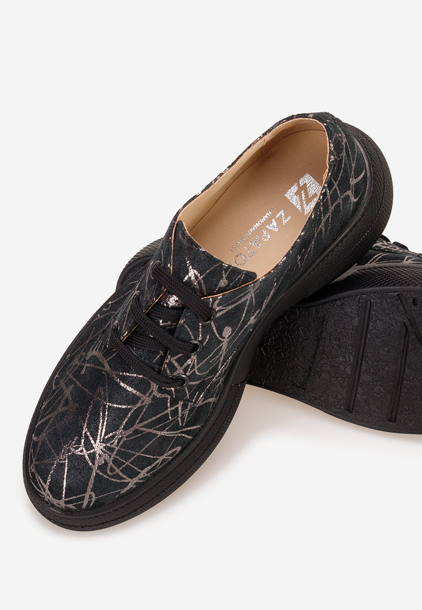 Ежедневни обувки естествена кожа Amelise V7 черни