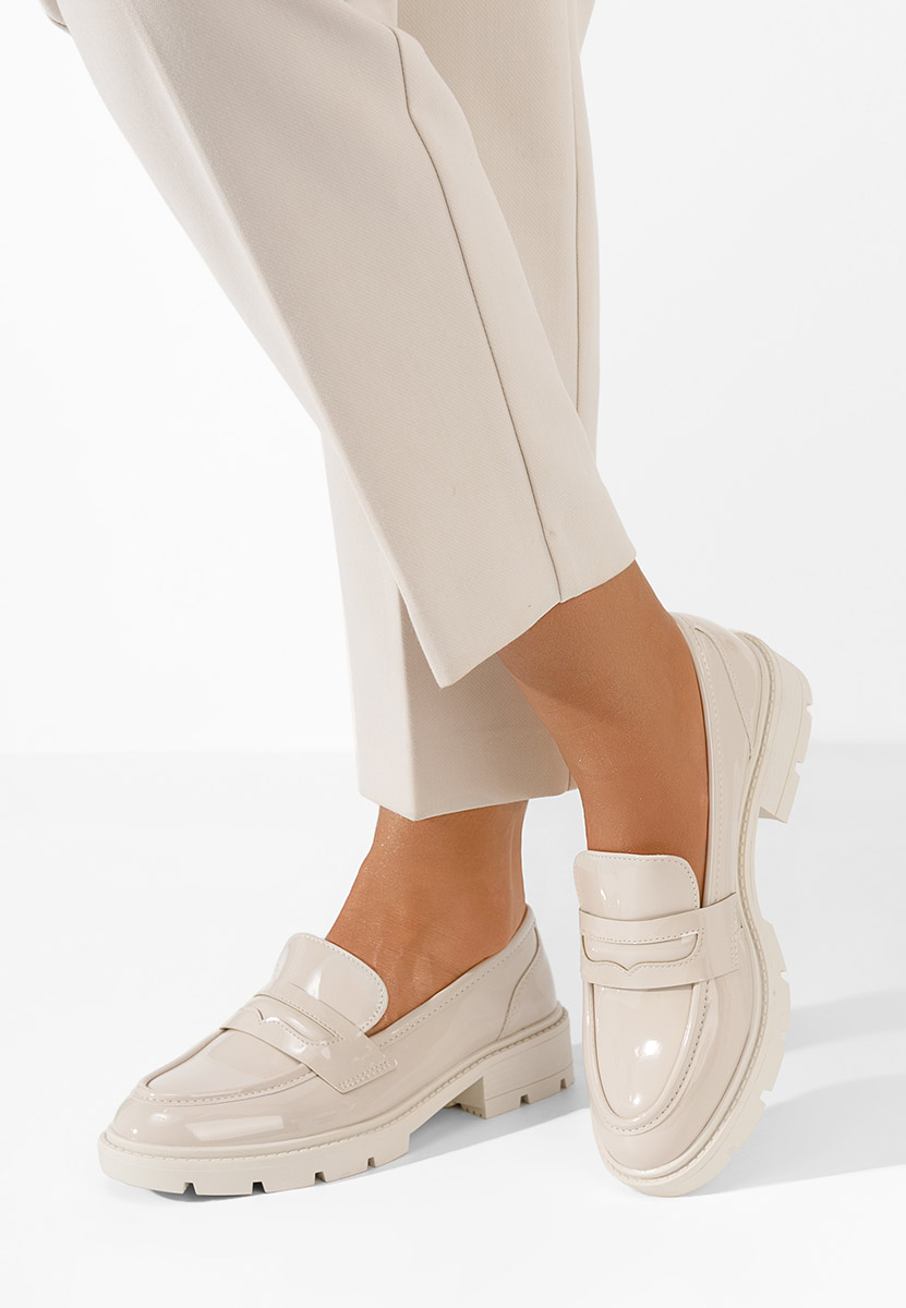 Дамски мокасини Oprah бежов