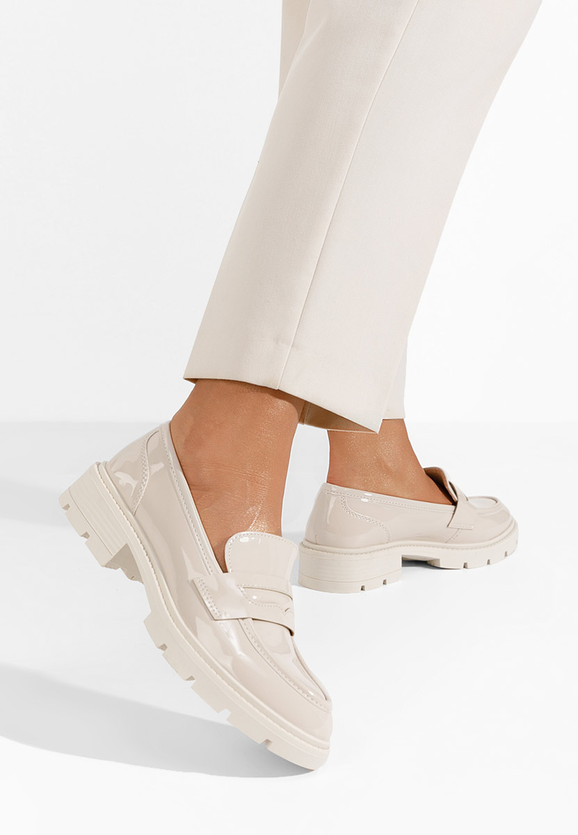 Дамски мокасини Oprah бежов