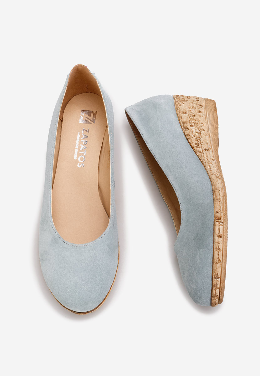 Обувки на платформа Sonia светло син