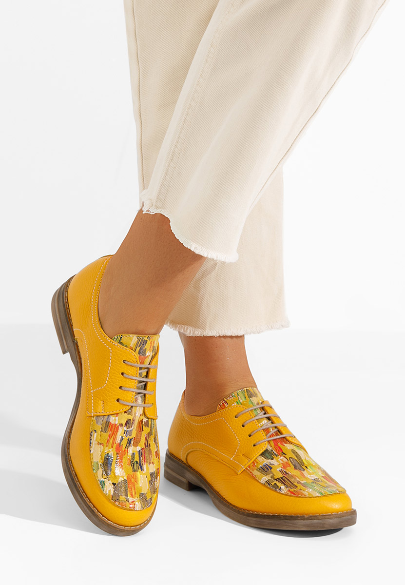 Дамски обувки derby Radiant жълт