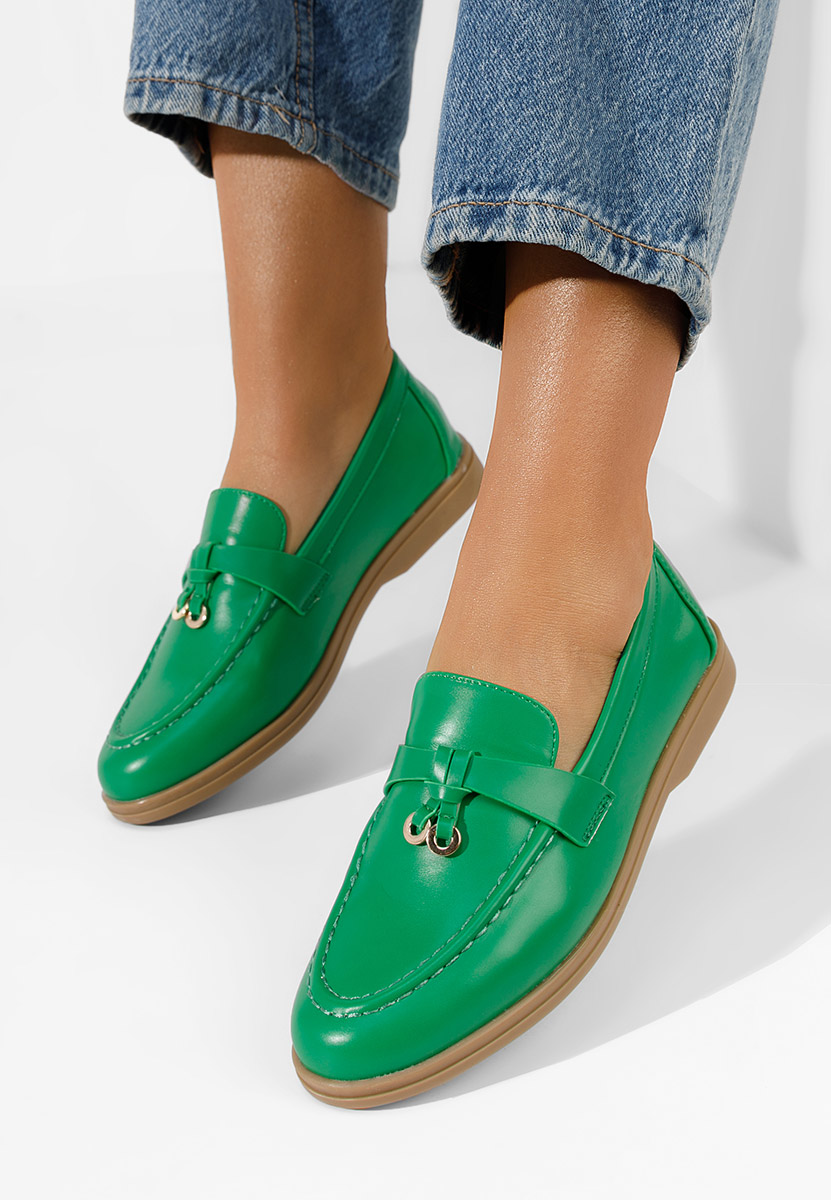 Дамски мокасини Ravishine зелен