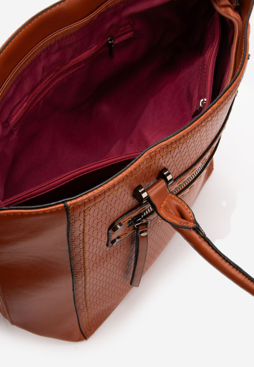 Дамски офис чанта Velesia камел