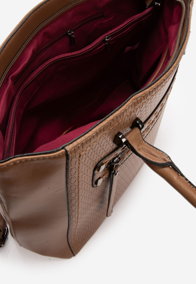 Дамски офис чанта Velesia кафява