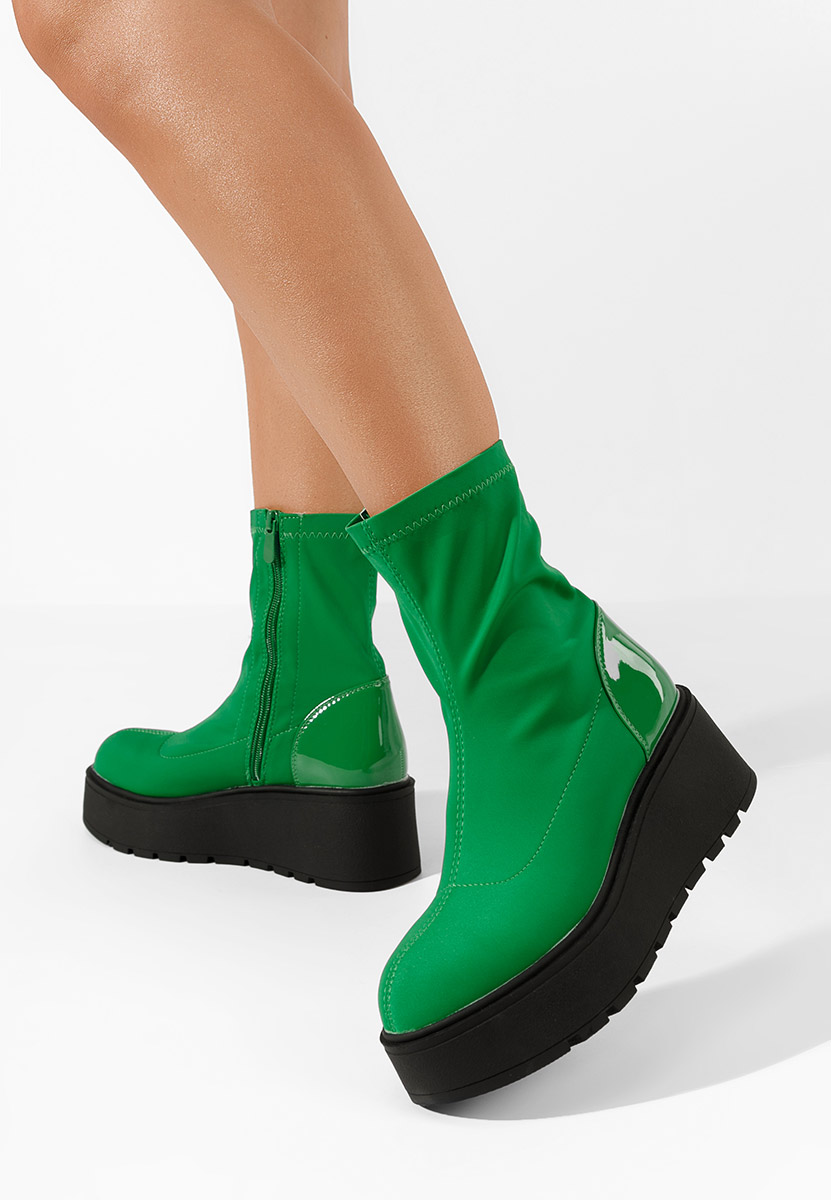Обувки на платформа Hannah зелен