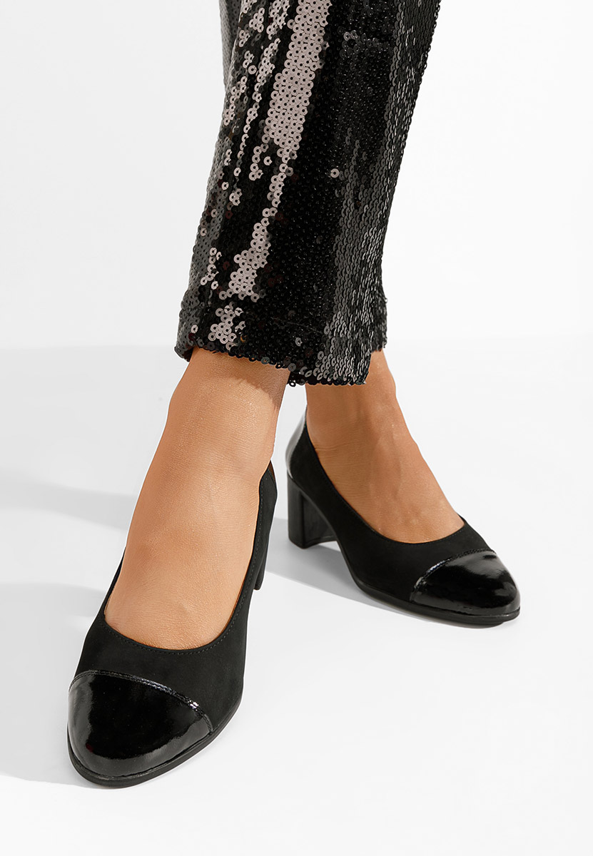 Oбувки с дебел ток Judy V3 черни