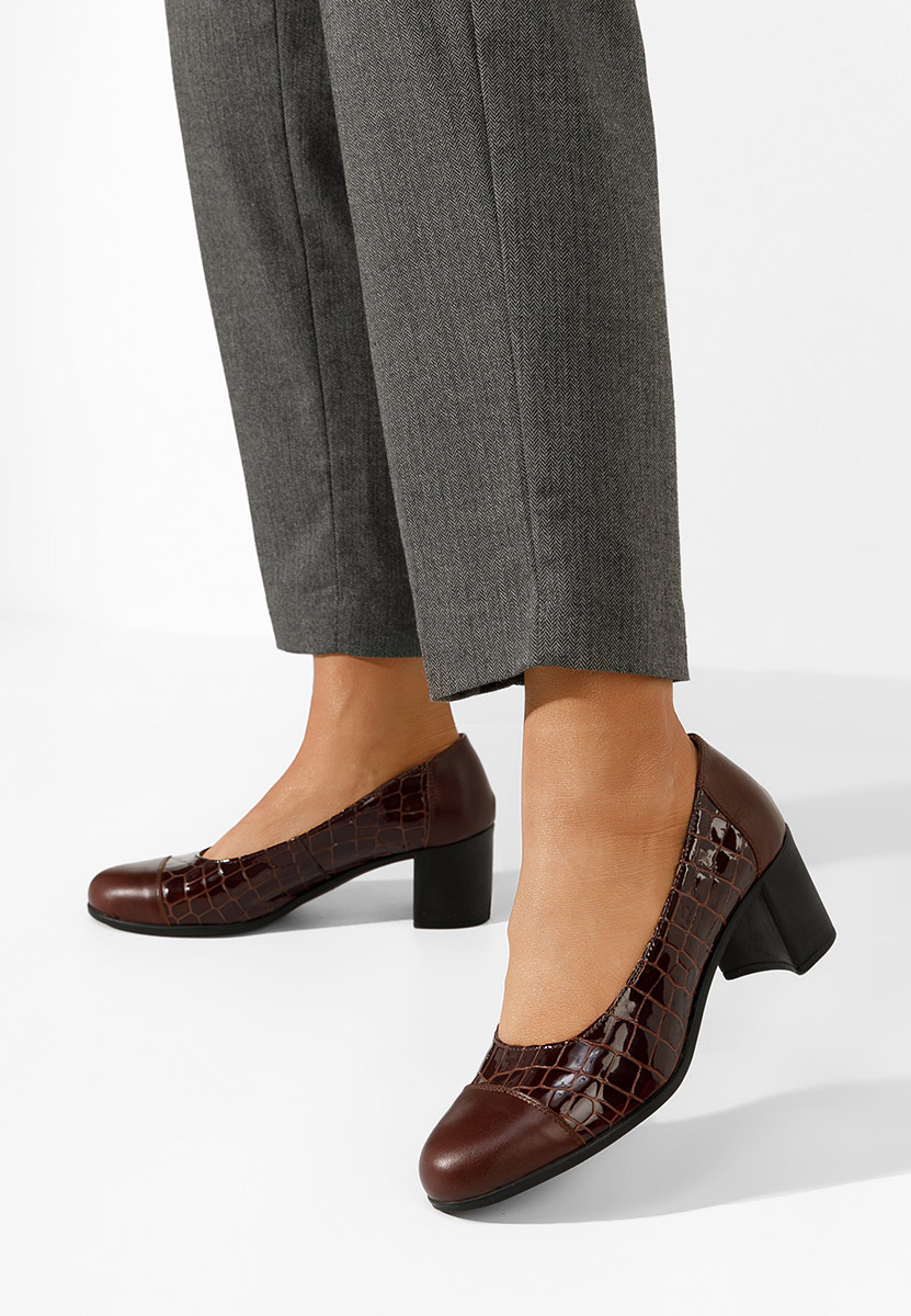 Oбувки с дебел ток Judy V3 кафяв