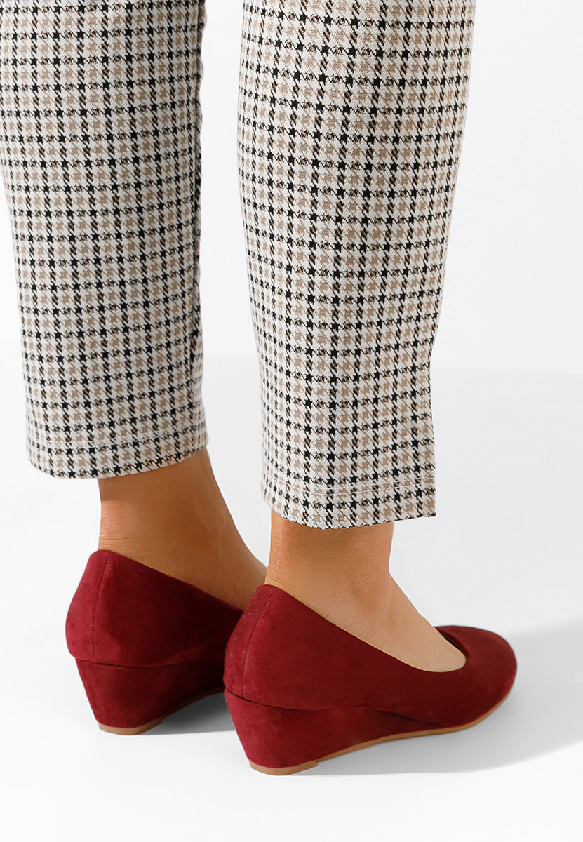 Обувки на платформа Orsola Винено червено