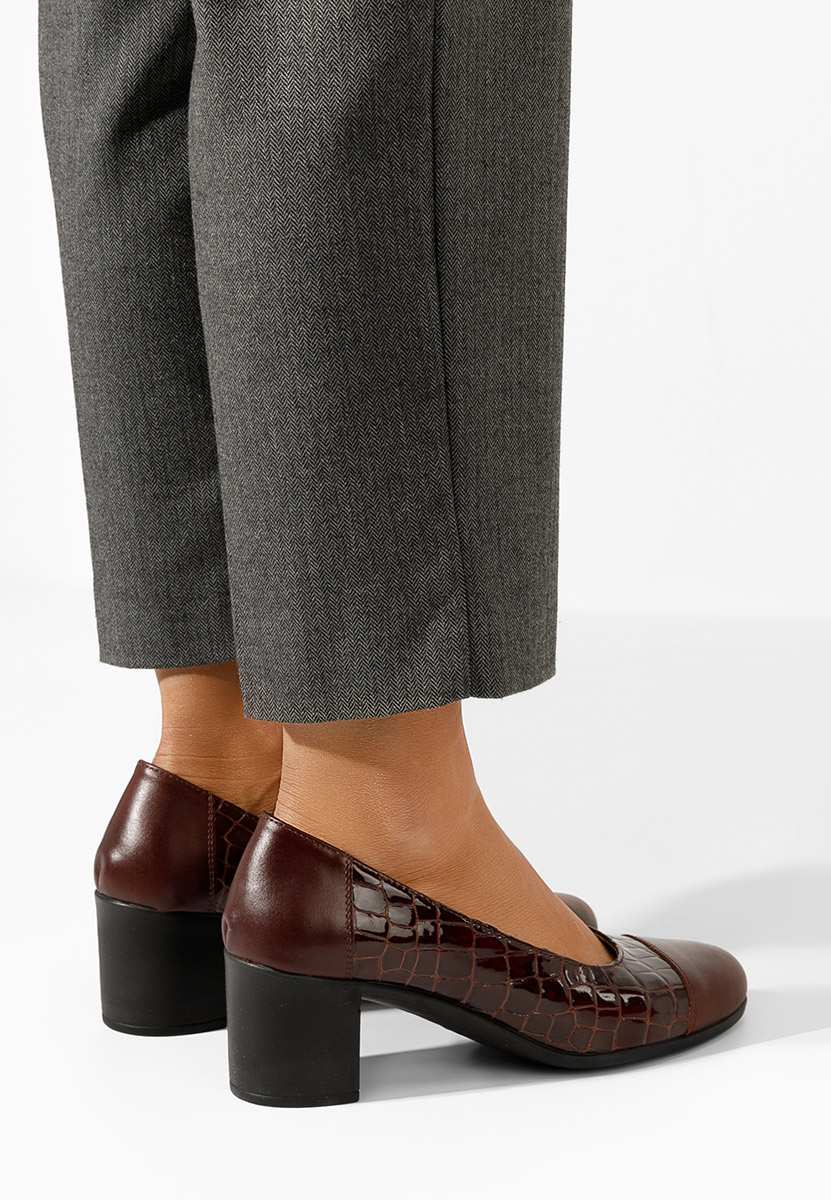 Oбувки с дебел ток Judy V3 кафяв