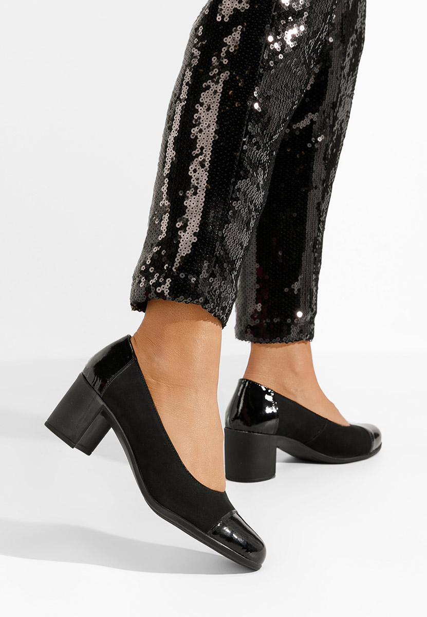 Oбувки с дебел ток Judy V3 черни