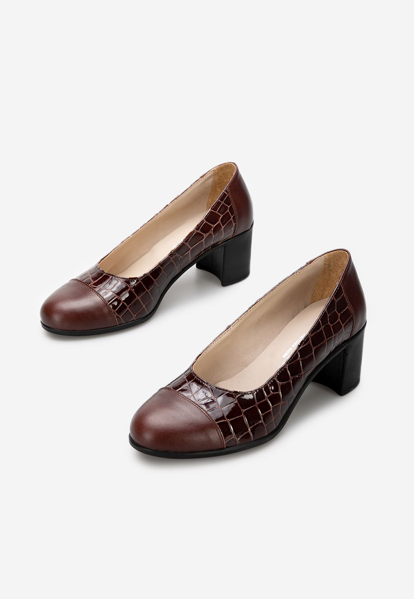 Oбувки с дебел ток Judy V3 кафяв