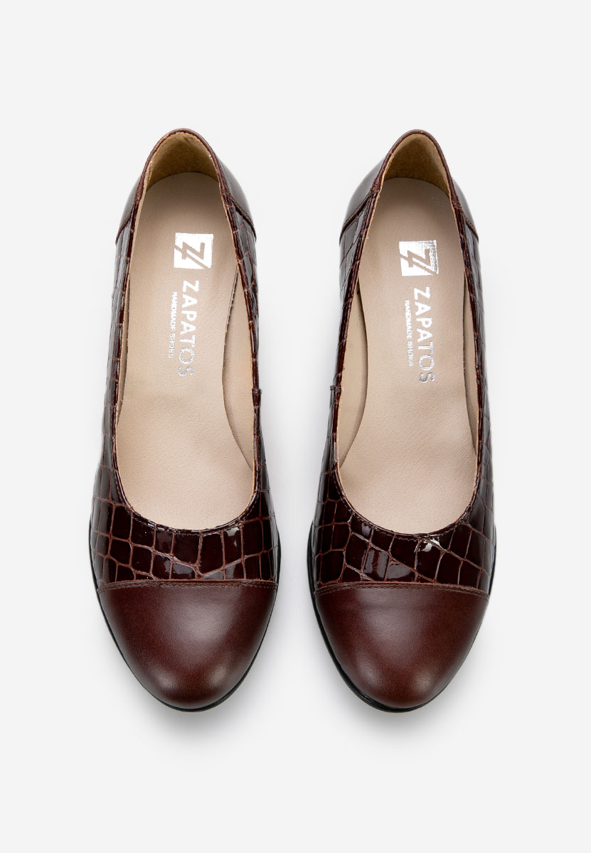 Oбувки с дебел ток Judy V3 кафяв