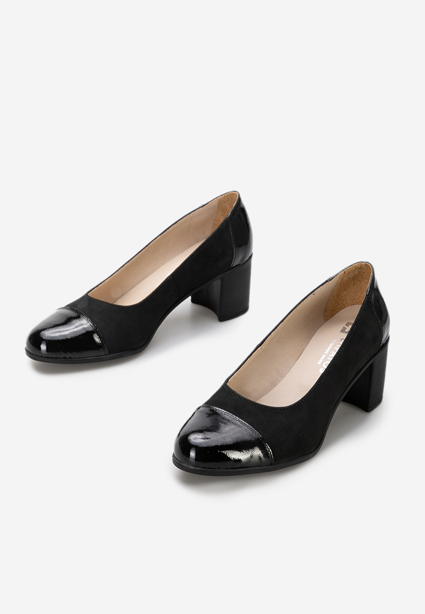 Oбувки с дебел ток Judy V3 черни