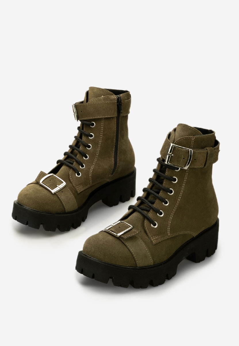 Дамски кожени боти Antonina V2 каки