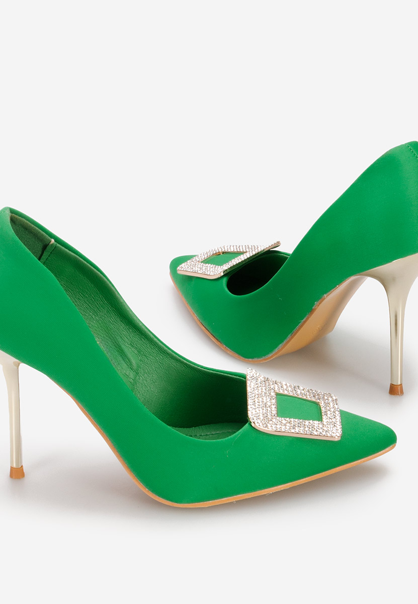 Обувки стилето Edalia зелен