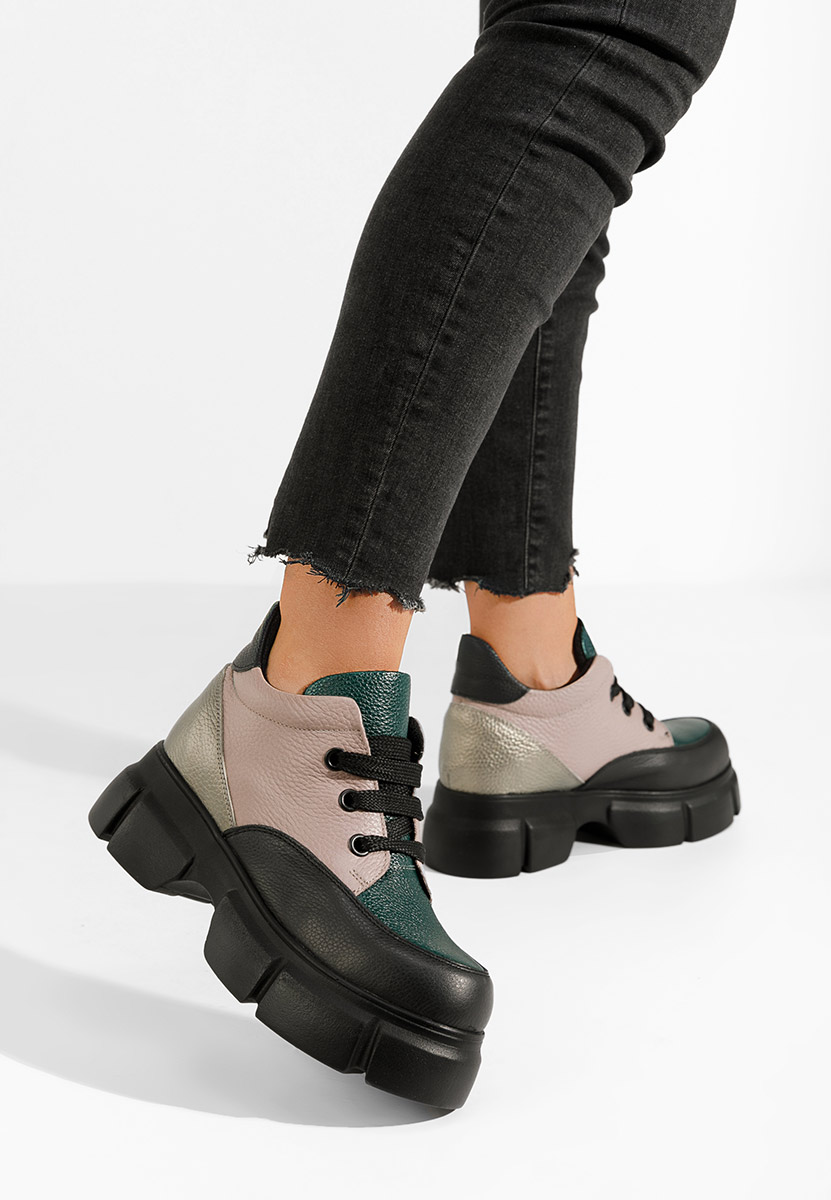 Боти естествена кожа Kianna многоцветен