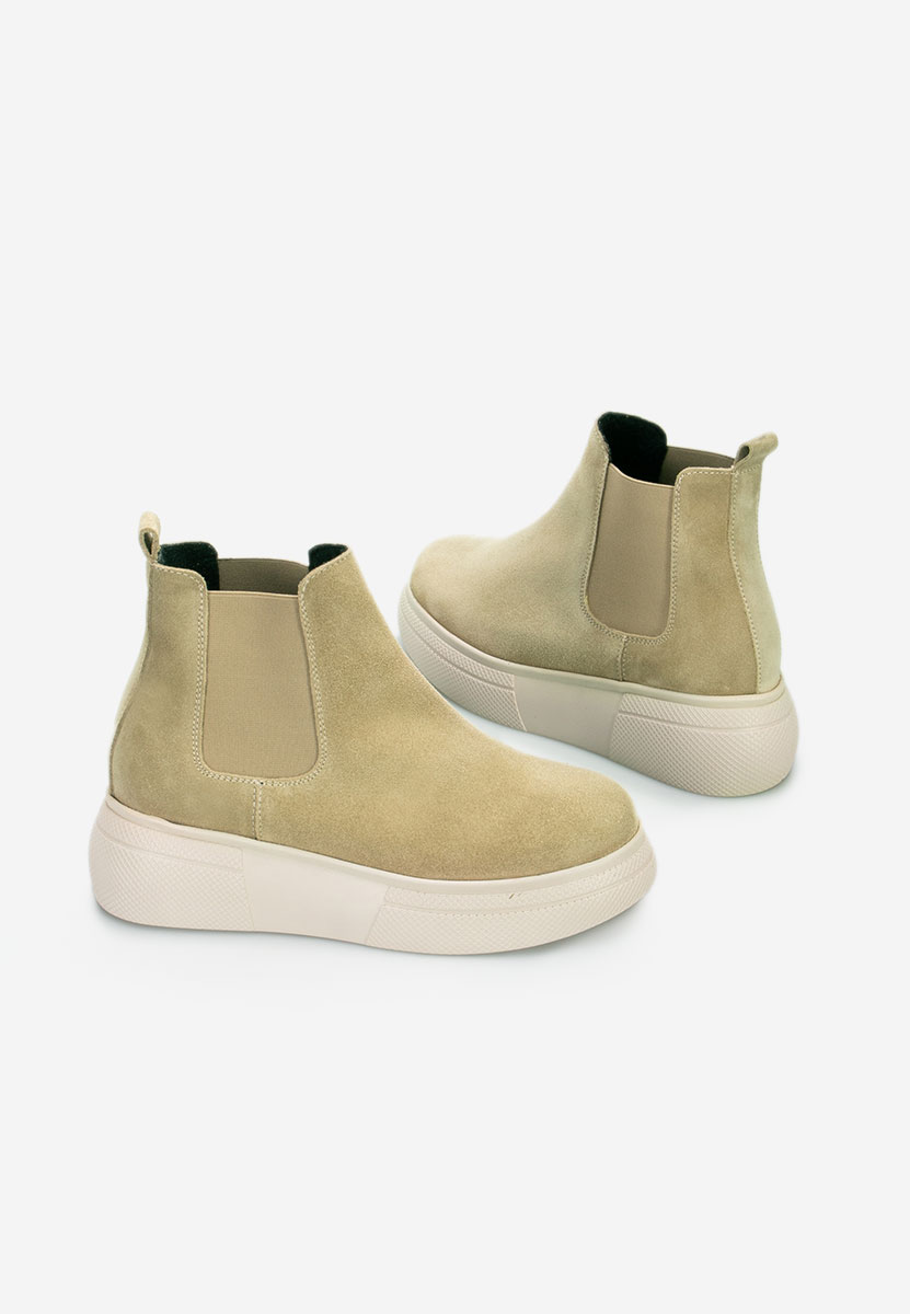 Боти естествена кожа Kisalia V2 бежов