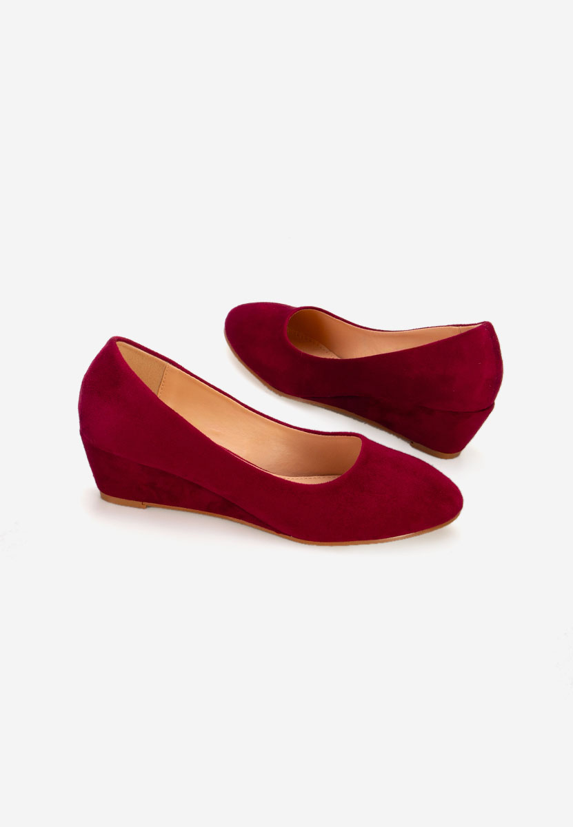 Обувки на платформа Orsola Винено червено