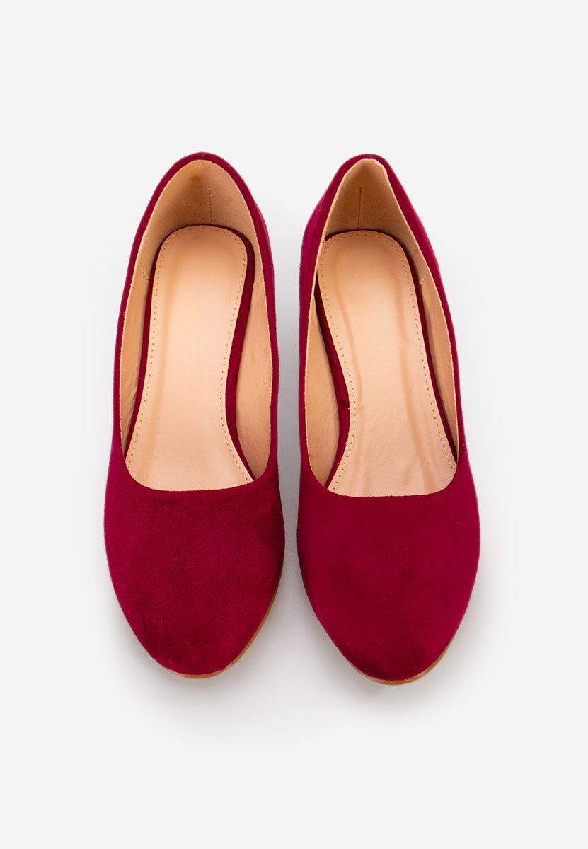 Обувки на платформа Orsola Винено червено