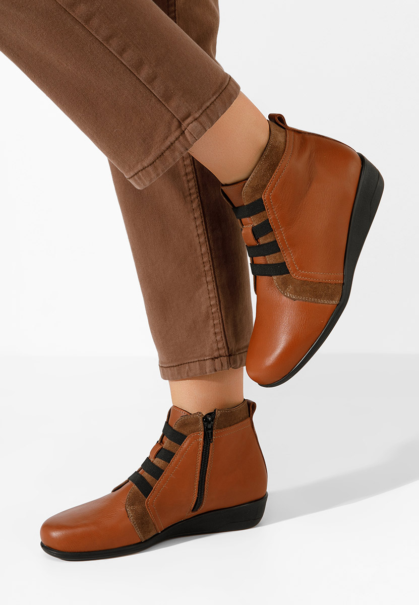 Боти естествена кожа Tashia камел