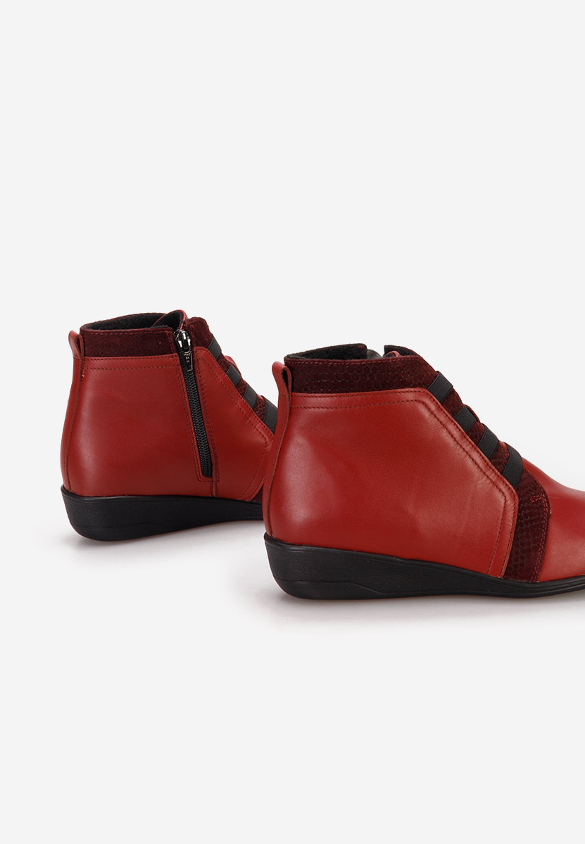 Боти естествена кожа Tashia червен