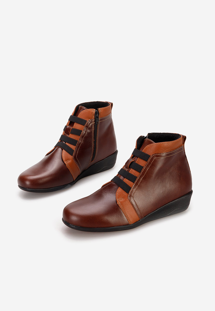 Боти естествена кожа Tashia кафяв